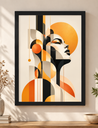 Solara | Modern Geometric Portrait Framed Wall Art - X01