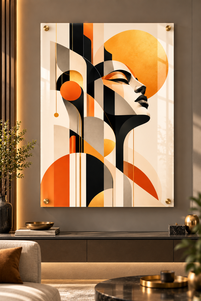 Solara | Geometric Muse Acrylic Wall Art - X03 (Medium (11.7X16.5 inches))