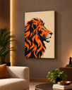 Regal Lion – Bold Modern Canvas Wall Art - X08